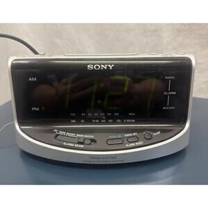 Sony Dream Machine FM/AM Clock Radio ICF-C492 Snooze Adjustable Light Nice!